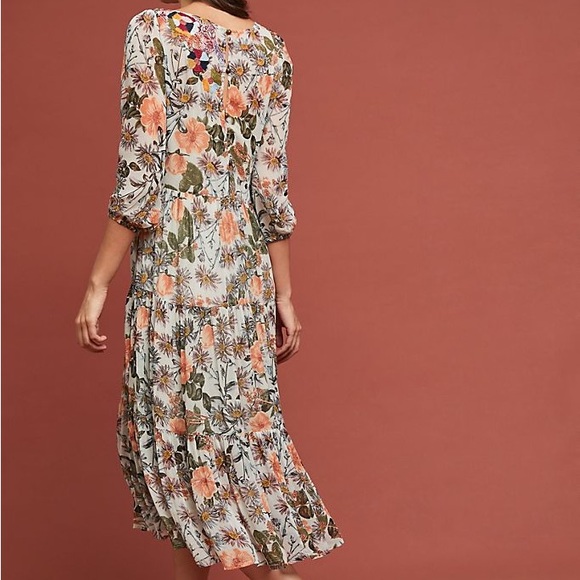 Anthropologie Meadow Rue Espalier Embroidered Tunic Dress, sz M - Picture 8 of 10